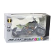 Motorcycle Chopper Metal Lights Sounds Black Green Elements 1:12
