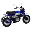 Retro klasisks zils metāla motocikls
