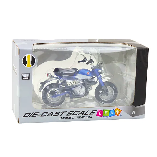 Retro klasisks zils metāla motocikls