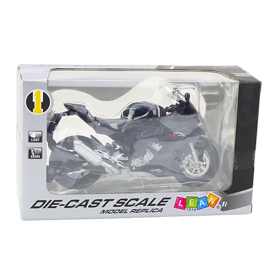 Sporta melnā metāla motocikls