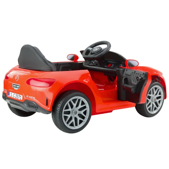 Sarkans Mercedes KL-1666-1 ar akumulatoru darbināms automobilis