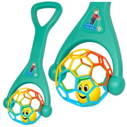 Tirkīza push rotaļlieta ar bumbu