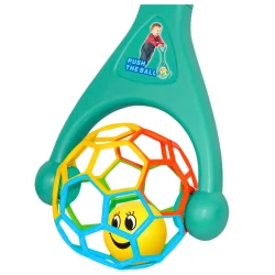 Tirkīza push rotaļlieta ar bumbu