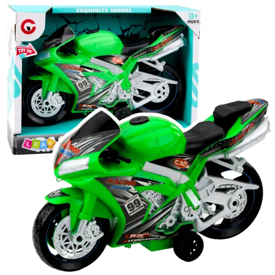Sacīkšu velosipēds Racer Drive Lights Sounds Green