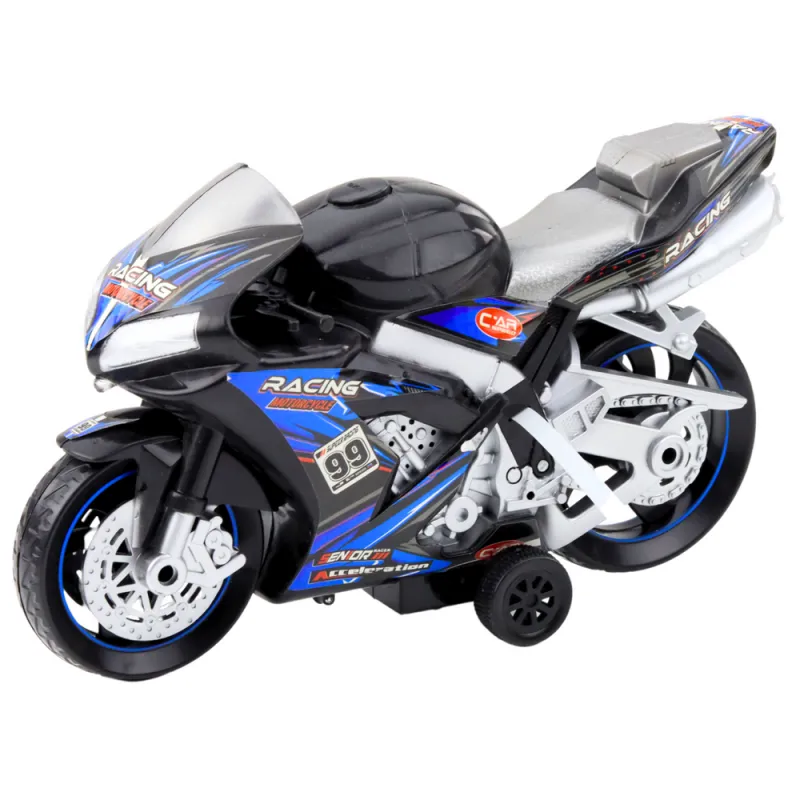 Melns un zils motocikls