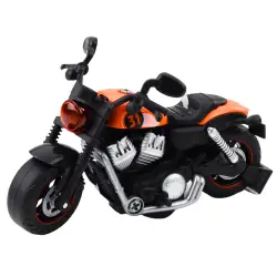 Saliekamais oranžais motocikls ar gaismas un skaņas efektiem