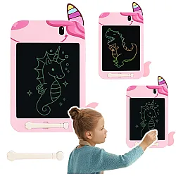 Rozā blociņš ar marķieri Unicorn