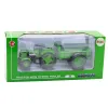 Metāla lauksaimniecības traktors ar piekabi zaļš 1:18