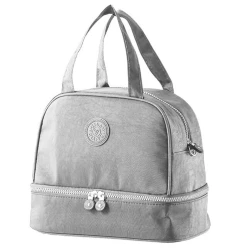 Pelēka brunču soma ar regulējamu siksnu 27 cm