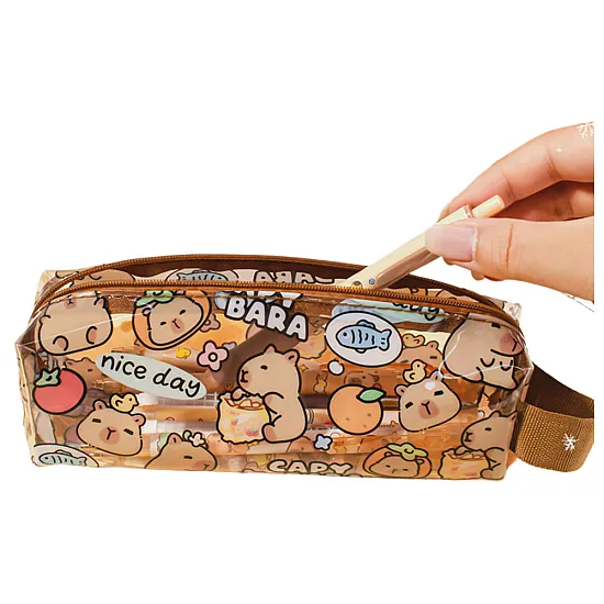 Caurspīdīgs penālis Kapibara 19 cm Vimpeļi