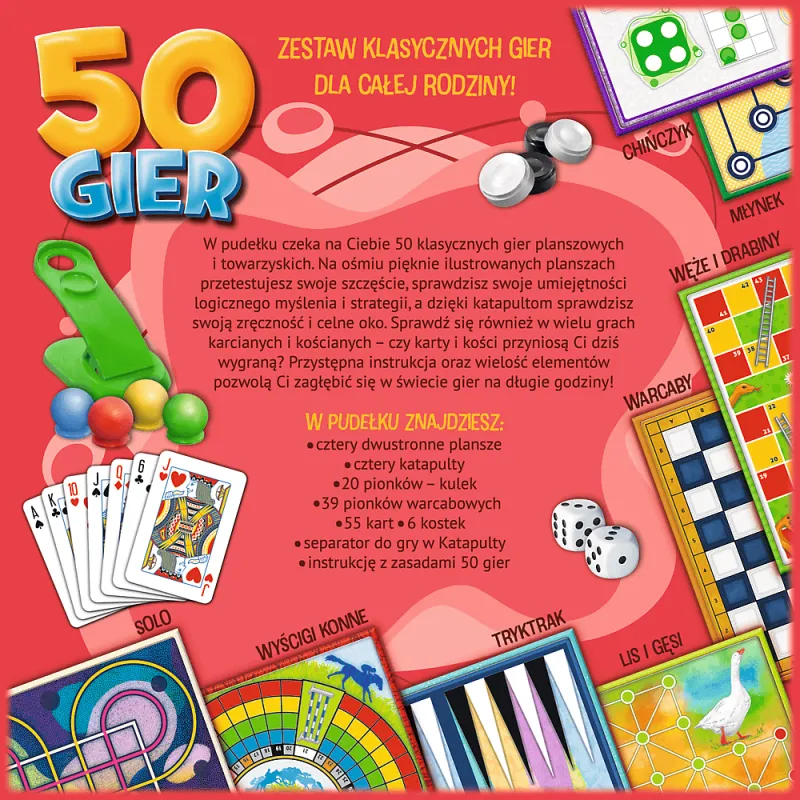 KALEIDOSCOPE spēļu komplekts – 50 spēles Trefl 02116 Galda un sporta spēles
