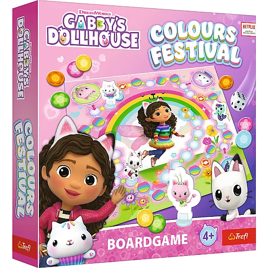 Krāsu festivāls – Gabby's Dollhouse Trefl 02594 spēle Galda un sporta spēles