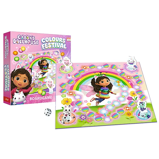 Krāsu festivāls – Gabby's Dollhouse Trefl 02594 spēle Galda un sporta spēles