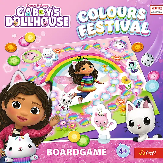 Krāsu festivāls – Gabby's Dollhouse Trefl 02594 spēle Galda un sporta spēles