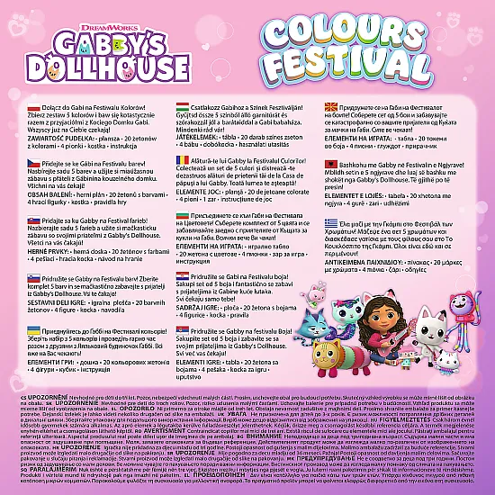 Krāsu festivāls – Gabby's Dollhouse Trefl 02594 spēle Galda un sporta spēles