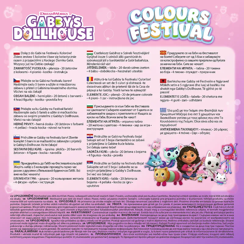 Krāsu festivāls – Gabby's Dollhouse Trefl 02594 spēle Galda un sporta spēles
