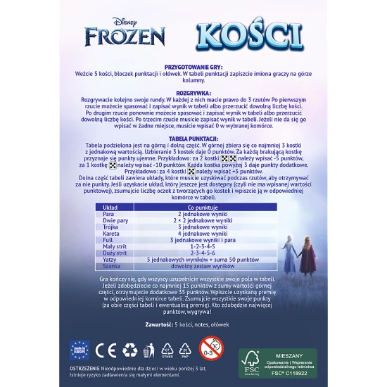 Trefl 02689 Ledus karalienes kauliņu spēle Galda un sporta spēles