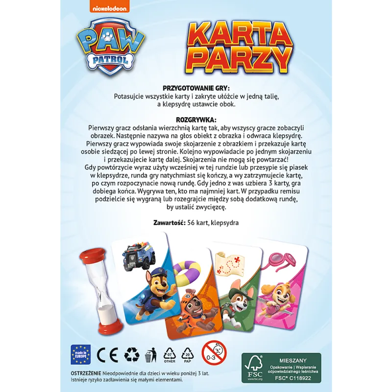 Kāršu spēle pa pāriem Paw Patrol Trefl 02691 Galda un sporta spēles