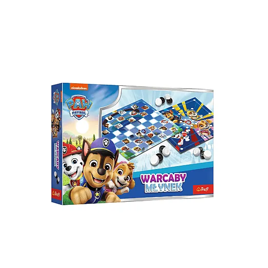 Paw Patrol Checkers and Mill Game Trefl 02798 Gry planszowe i sportowe