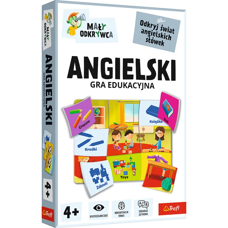 Bērnu spēle angļu valodā Little Explorer Trefl 02812 Galda un sporta spēles