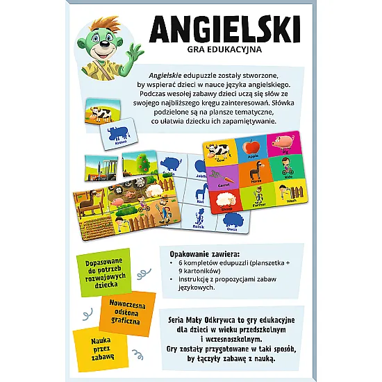 Gra dla dzieci Angielski Mały Odkrywca Trefl 02812 Gry planszowe i sportowe