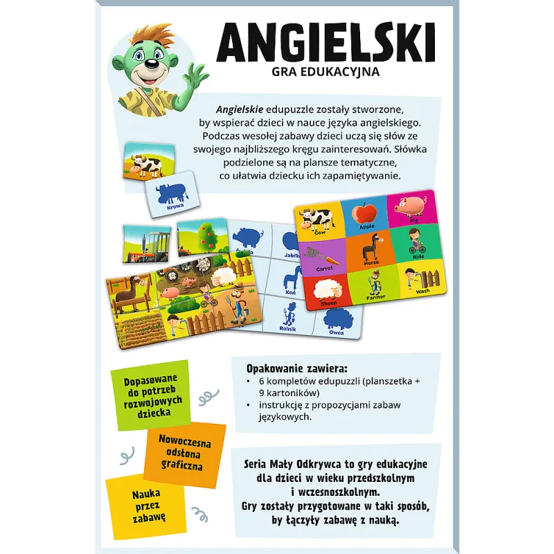Bērnu spēle angļu valodā Little Explorer Trefl 02812 Galda un sporta spēles