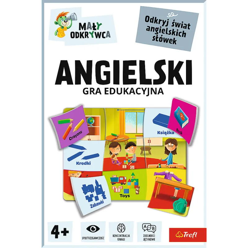 Bērnu spēle angļu valodā Little Explorer Trefl 02812 Galda un sporta spēles