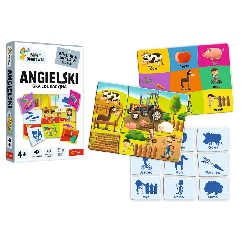 Bērnu spēle angļu valodā Little Explorer Trefl 02812 Galda un sporta spēles