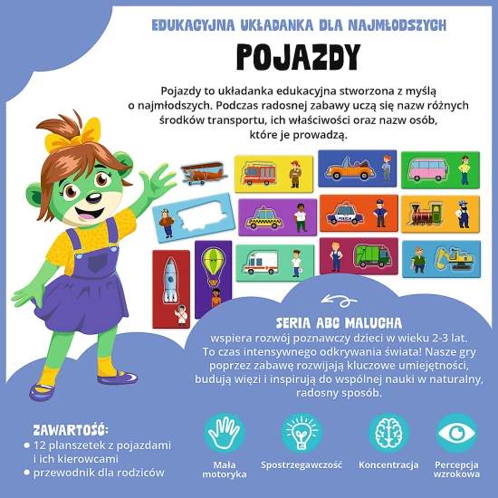 SPĒLE - Transportlīdzekļi - Mazulim ABC - Trefl 02907 Galda un sporta spēles