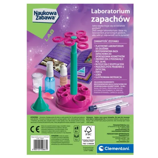 Zinātnisks, interaktīvs smaržu laboratorijas komplekts: „Clementoni“ 50867 (poļu valodā)