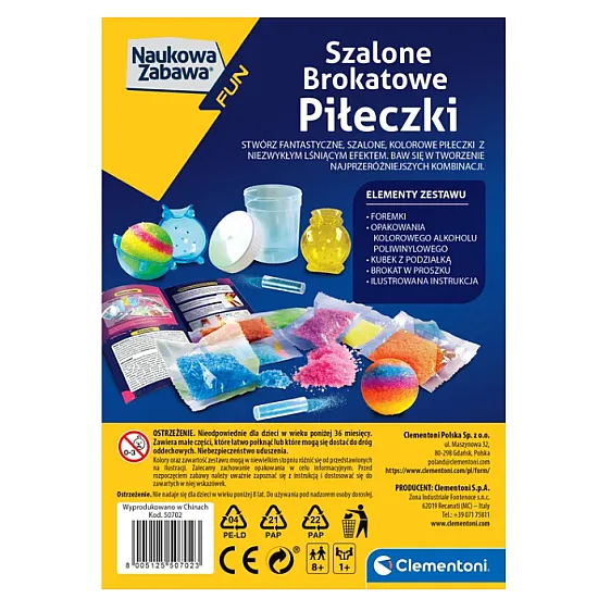 Mokslinis žaidimas mini laboratorija Crazy Glitter Balls Clementoni 50702