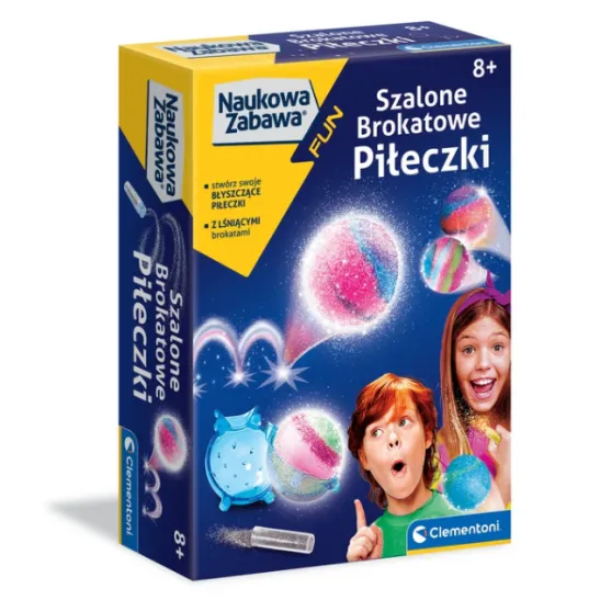 „Zinātniskā spēle: Mini laboratorija“ – „Crazy Glitter Balls“ (poļu valodā) „Clementoni“ 50702