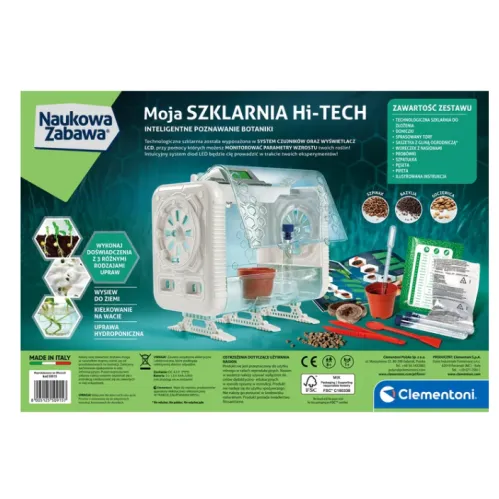 HI-TECH siltumnīcas laboratorija eksperimentiem poļu valodā Clementoni 50915