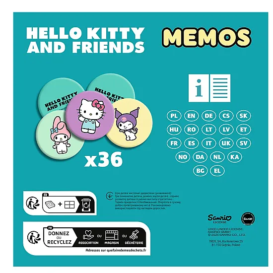 Bērnu spēle Memos Hello Kitty Trefl 02898 Galda un sporta spēles