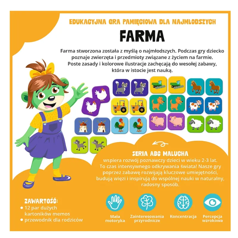 Izglītojoša spēle maziem bērniem Farm Galda un sporta spēles