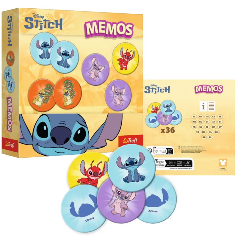 Atmiņas spēle bērniem Memos Lilo un Stitch Galda un sporta spēles