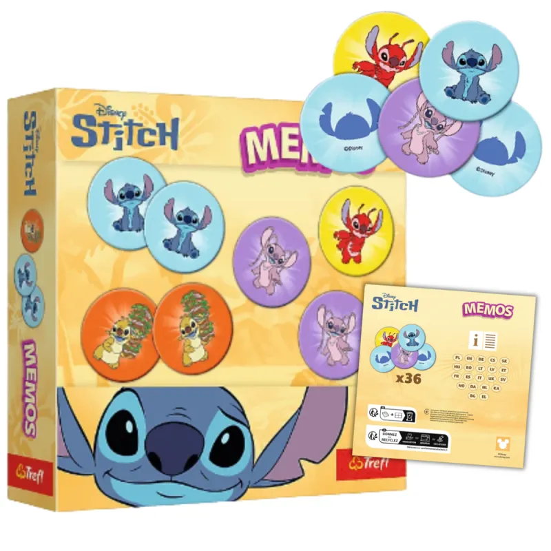 Atmiņas spēle bērniem Memos Lilo un Stitch Galda un sporta spēles