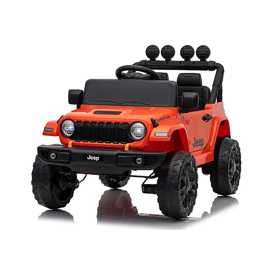 Vaikiškas oranžinis akumuliatorinis visureigis Jeep Rubicon DK-JWR558