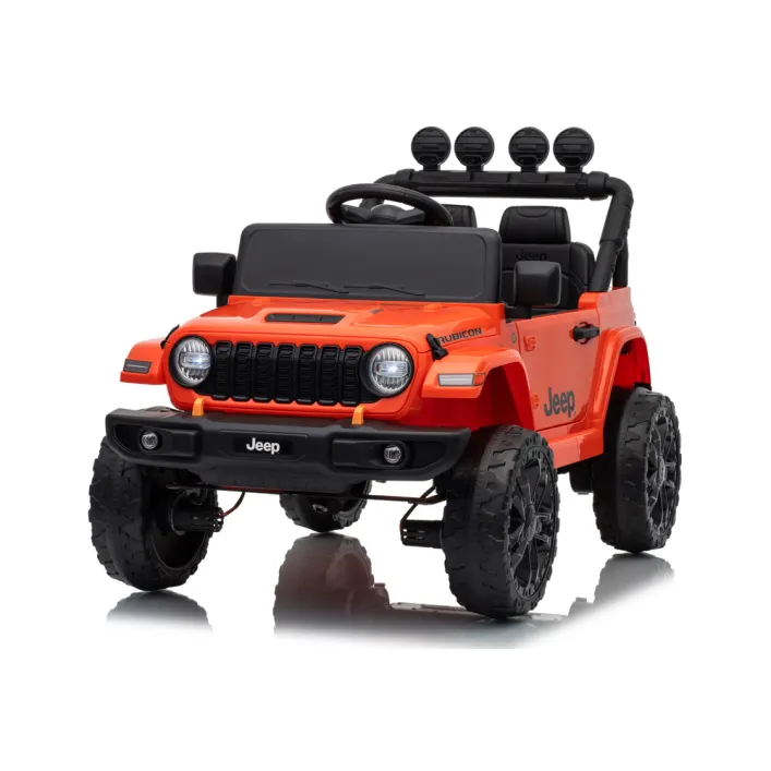 Bērnu oranžs akumulatora darbināms visurgājējs Jeep Rubicon DK-JWR558