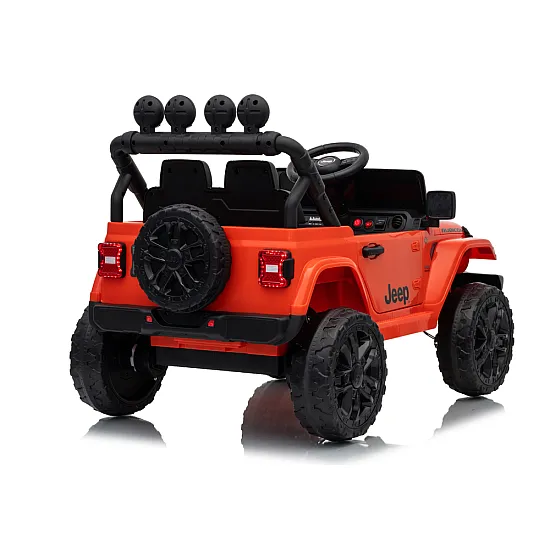 Vaikiškas oranžinis akumuliatorinis visureigis Jeep Rubicon DK-JWR558