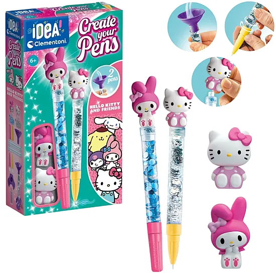 Mini rašiklių gaminimo rinkinys Hello Kitty Clementoni 18433