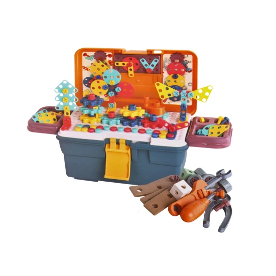 3D puzles bloki kastē ar skrūvgriezi Darba rīki