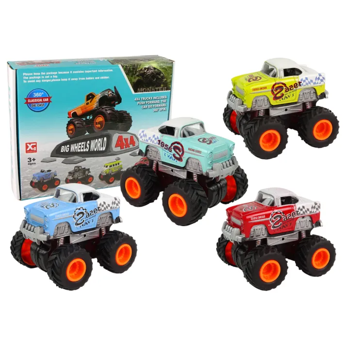 4x4 Classic Large Wheel Model 4 Colours Rotaļlietu automašīnas