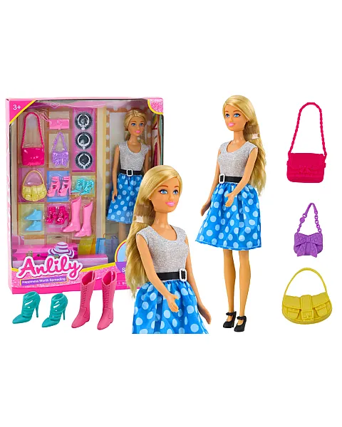 Anlily doll set with clothes and accessories