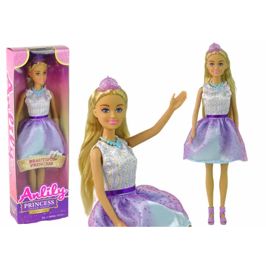 Anlily princese lelle ar violetu kleitu Leļļu un spēļu komplekti