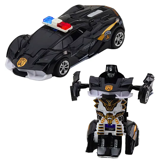 Auto Robot 2in1 Sports Police Car Drive Mix Samochody-zabawki