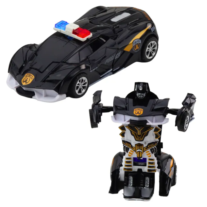Auto Robot 2in1 Sports Police Car Drive Mix Rotaļlietu automašīnas