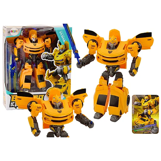 Auto-Robot 2in1 Transformation Sporty Yellow Rotaļlietu automašīnas