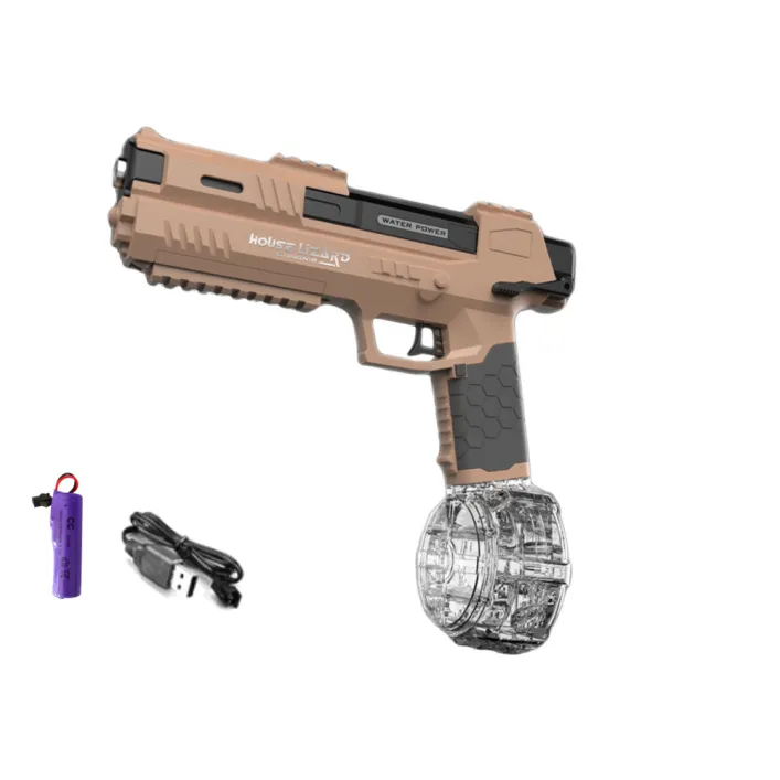 Automātisks brūns ūdens pistole ar caurspīdīgu konteineri Šautenes