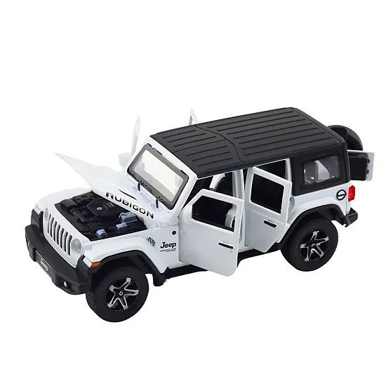 Set of Car Off-road Camper Metal Drive Lights Sounds White 1:32 Žaisliniai automobiliai
